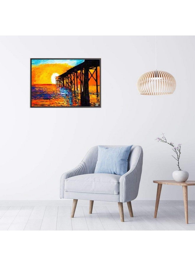 Webby Wooden Sunset Over The Bridge Jigsaw Puzzle, 1000 Pieces, Multicolor - Image 5