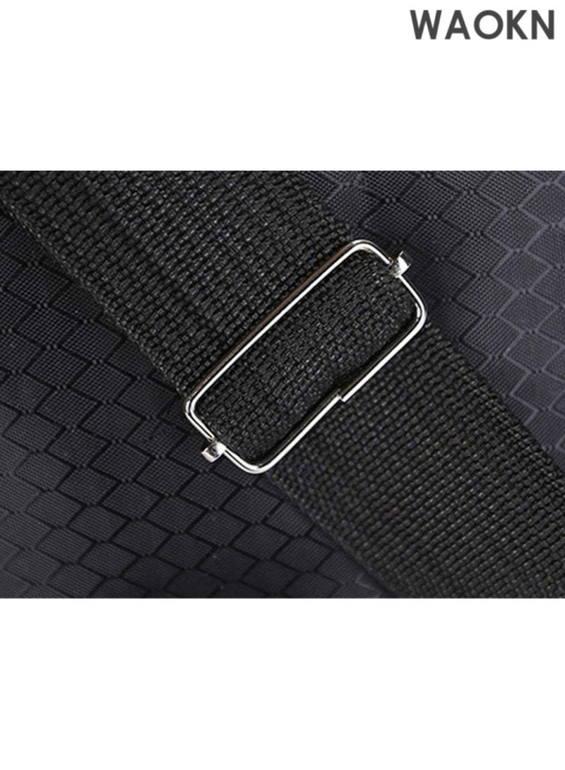 WAOKN Water Resistant Sports Gym Shoulder Bag - Travel Weekender Duffel Bag for Men & Women with Shoe Compartment - Lightweight Large Capacity Workout Bag for Fitness, Swimming & Beach - Gold Anti-Theft Durable Carry-On Bag（Black Silver） - Image 2