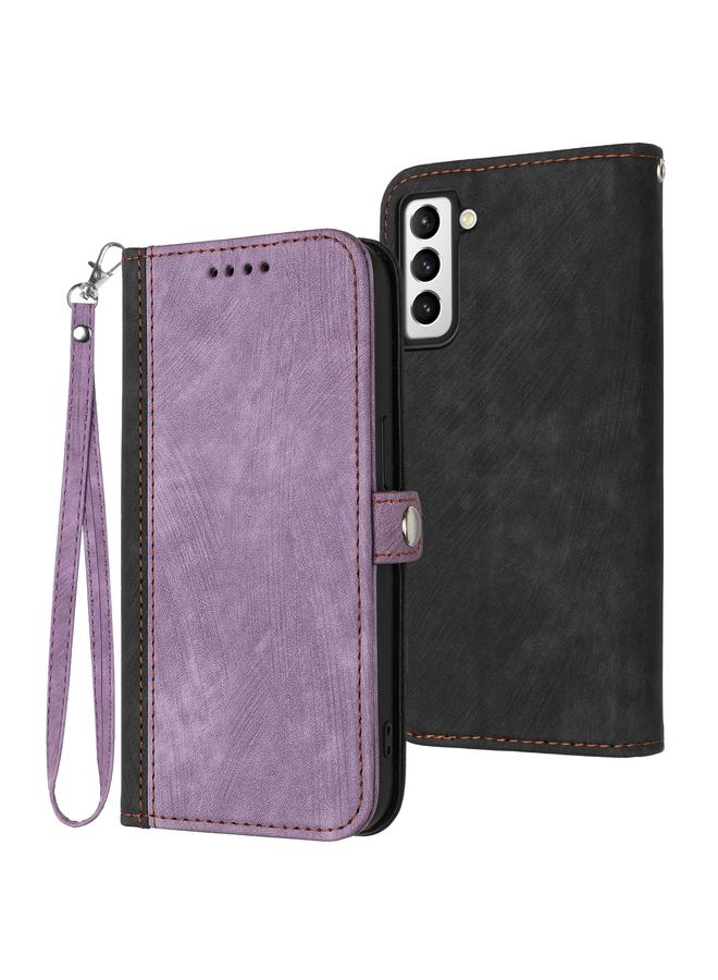 S-TOP Case For Samsung Galaxy S21+ 5G Side Buckle Double Fold Hand Strap Leather Phone Case - Image 1