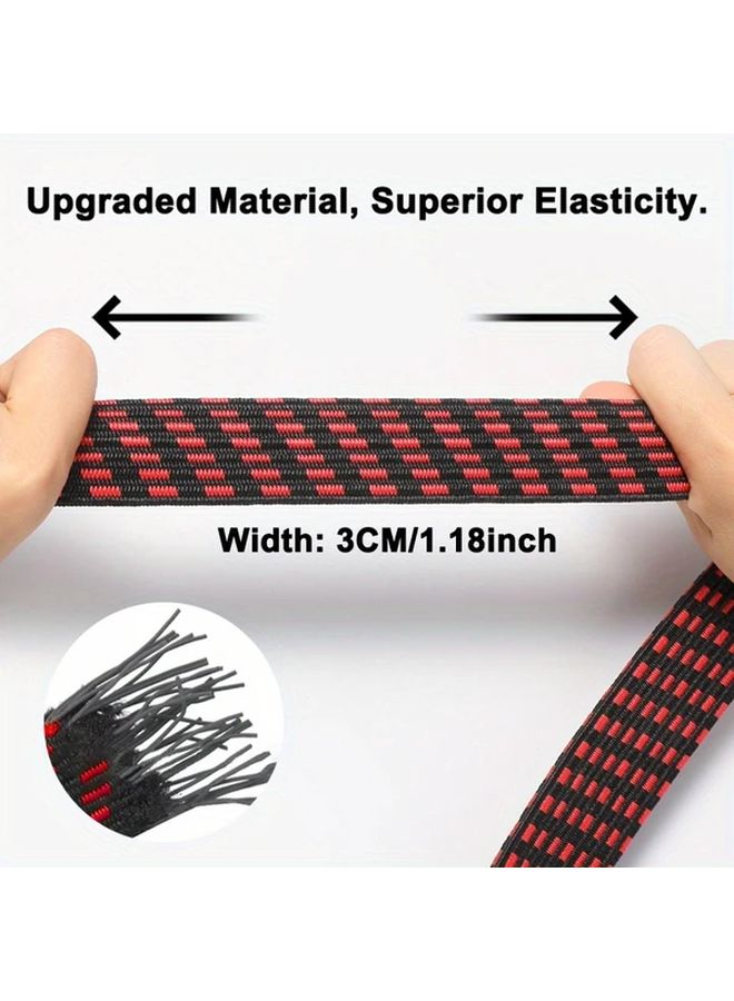 4 Pcs Heavy Duty Bungee Cord With Hooks Non Slip Flat Elastic Strap 4m 157 48inch - Image 4