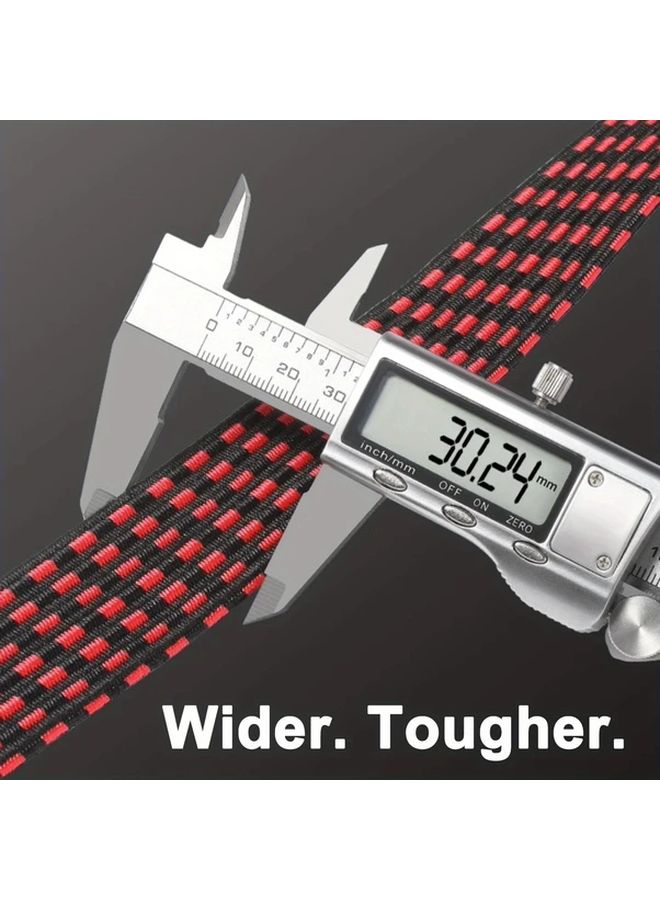 4 Pcs Heavy Duty Bungee Cord With Hooks Non Slip Flat Elastic Strap 4m 157 48inch - Image 5