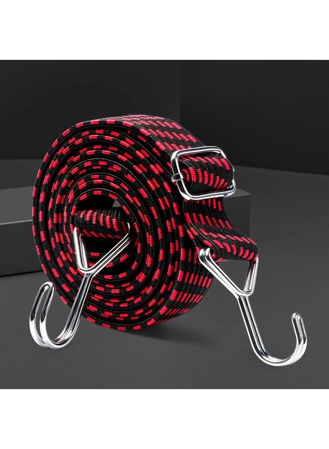 4 Pcs Heavy Duty Bungee Cord With Hooks Non Slip Flat Elastic Strap 4m 157 48inch - Image 2