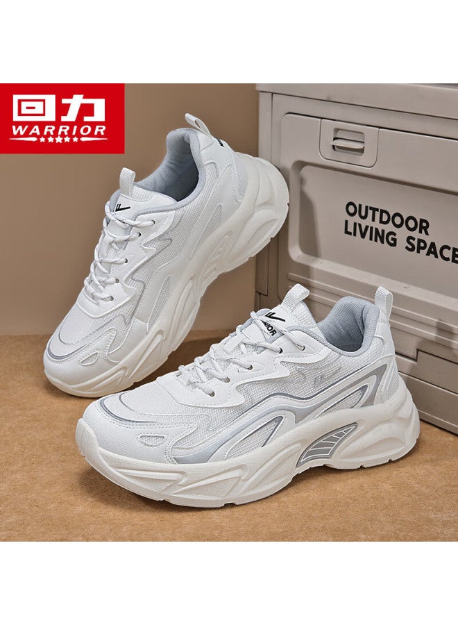 Warrior Men'S Sports Shoes Summer New Men'S Dad Shoes Mesh Breathable Casual Shoes Beige/Black/Purple Size 40