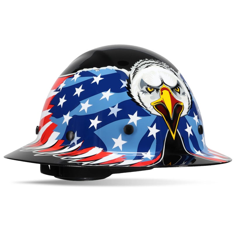 PIP Dynamic WolfJaw Fiberglass Full Brim Hard Hat with Wheel Ratchet, 8 Point Suspension, ANSI/ISEA Z89.1 Type 1 Certified, Glass G Electrical Rating, Black (280-HP1481EAG-11) - Image 1