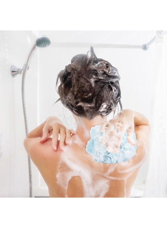 Fu Store Loofah Sponge Shower Loofahs 50g Bath Sponges Mesh Balls 4 Colors for Body Scrubber Exfoliator Wash Back Scrubber Bathroom Men Women - 4 Pack Scrubbers Cleaning Bathing Accessories - Image 4