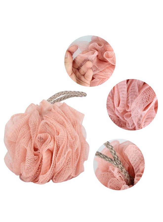 Fu Store Loofah Sponge Shower Loofahs 50g Bath Sponges Mesh Balls 4 Colors for Body Scrubber Exfoliator Wash Back Scrubber Bathroom Men Women - 4 Pack Scrubbers Cleaning Bathing Accessories - Image 3