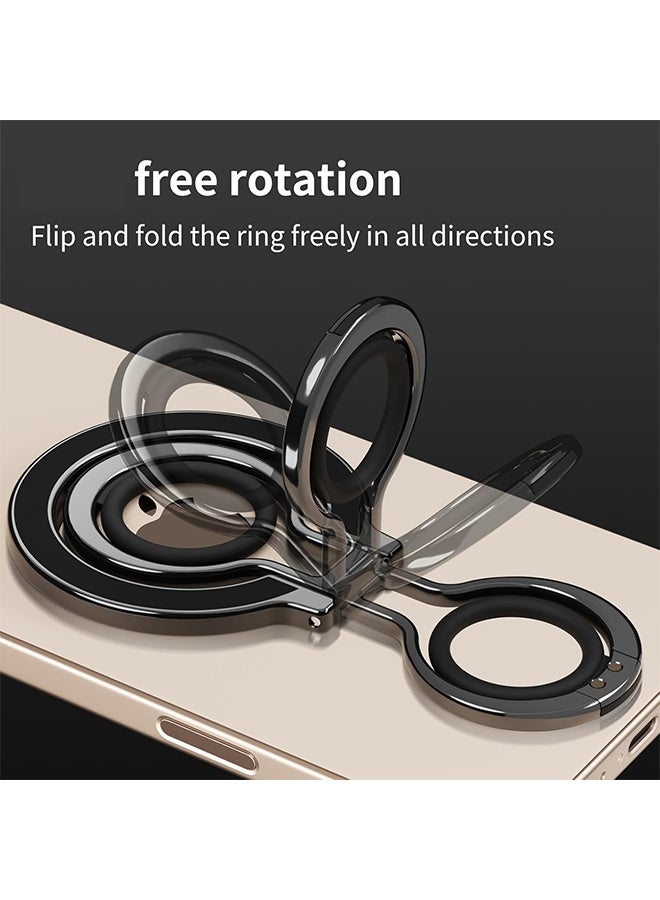 RESONIX MagSafe Magnetic Phone Grip with Magnetic Ring, Wireless Charging Compatible, Fits iPhone 16/15/14/13/12 Pro Max & More (Black)  - Image 5
