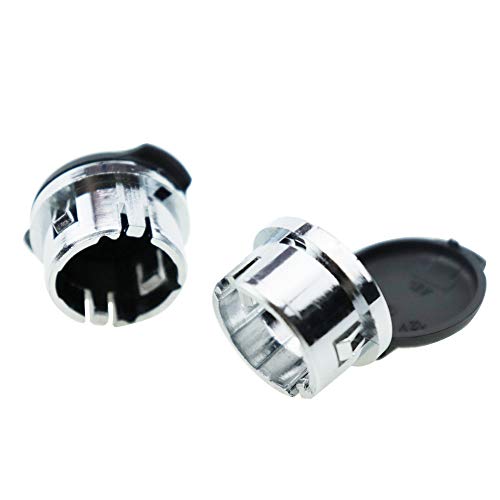 LECWOF Plug Cover Replacement 12V Power Outlet Dash Retainer Cigarette Lighter Plug Chrome Fit For Chevy Chevrolet Silverado GMC Sierra 1500 2500HD 3500 2007-2013 20983936 (2pcs) - Image 1