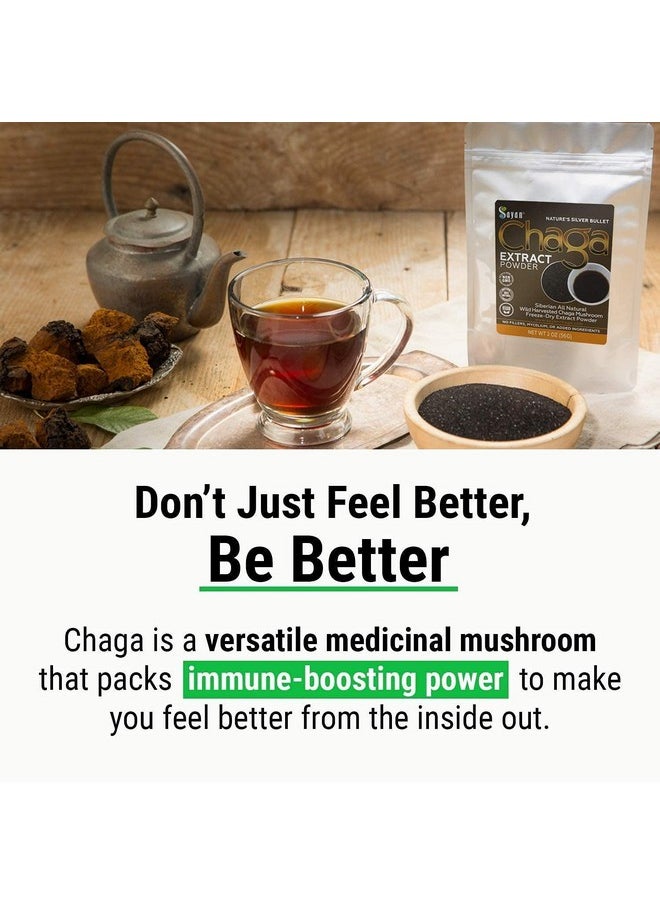 sayan - Siberian Wild Sustainably Harvest Organic Chaga Mushroom Extract Powder 4Oz /113G Immune System And Energy Booster Antioxidant Tea For Focus And Mental Clarity Vegan Instant Coffee Mix - Image 1