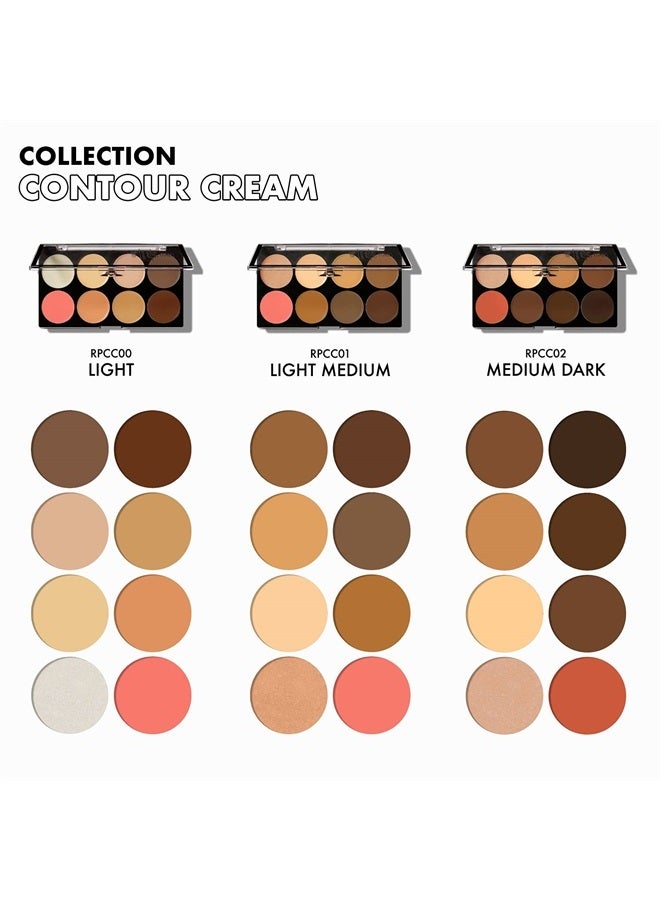 Ruby Kisses 3D Cream Contour Artist Set 3 Pack (Light, Light Medium, Medium Dark) - Image 3