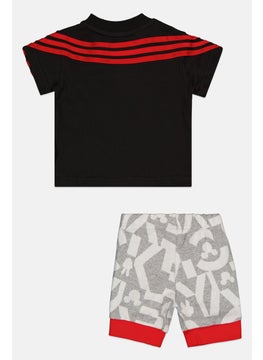 Adidas Adidas x Disney Toddlers Boy 2 Pcs Sportswear T-Shirt And Short Set, Black/Light Grey/Red  - Image 2