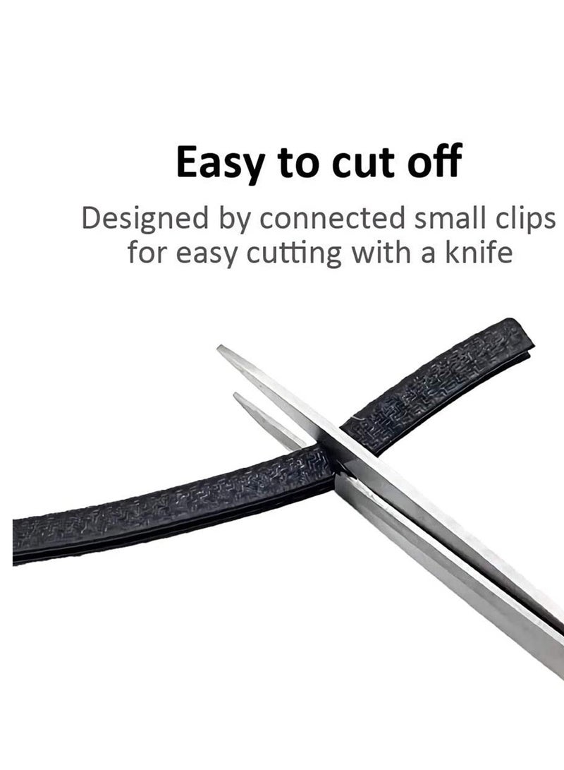 SYOSI Car Door Edge Guards 16.4 Ft U Shape Edge Trim Rubber Strip Seal Protector No Glue Required Car Protection Door Edge Fit for Most Car White - Image 5