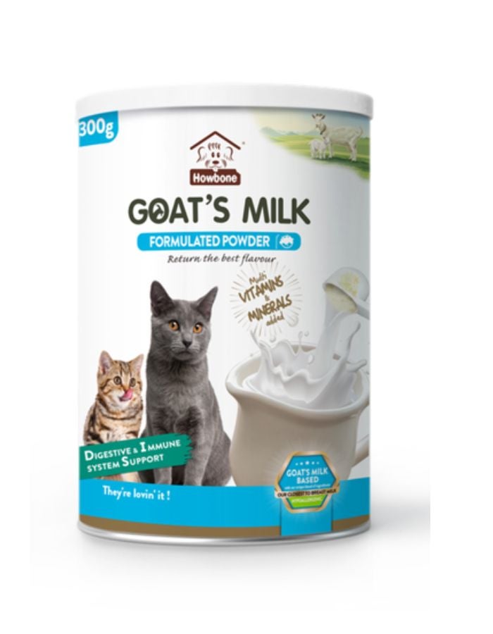 Howbone Goat’s Milk Powder for Cats 300g – Nutrient-Rich, Easy-Digest Formula for Feline Health - Image 1