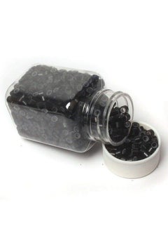 Ritzkart 100 Pc Micro Ring For Extensionaluminium With Silicone Micro Rings Beads Loop Black  - Image 5
