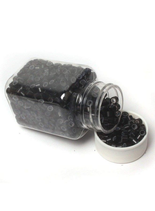 Ritzkart 100 Pc Micro Ring For Extensionaluminium With Silicone Micro Rings Beads Loop Black - Image 5