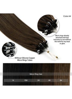 Ritzkart 100 Pc Micro Ring For Extensionaluminium With Silicone Micro Rings Beads Loop Black  - Image 3