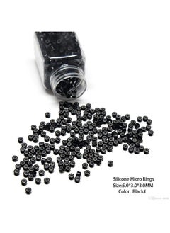 Ritzkart 100 Pc Micro Ring For Extensionaluminium With Silicone Micro Rings Beads Loop Black  - Image 4