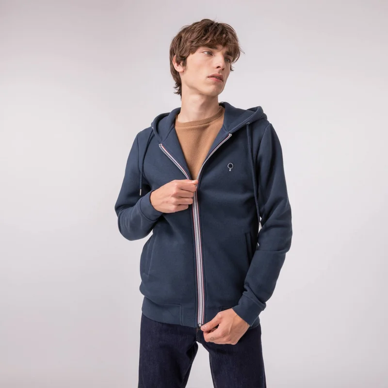 Faguo Mesnil - Navy Blue hoodie in cotton