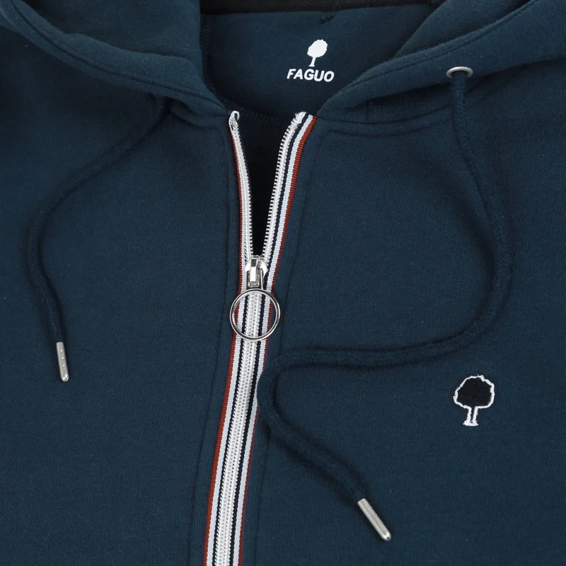 Faguo Mesnil - Navy Blue hoodie in cotton
