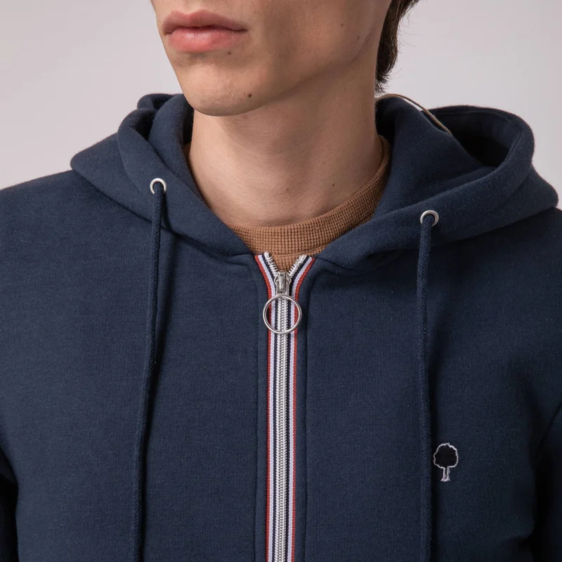 Faguo Mesnil - Navy Blue hoodie in cotton