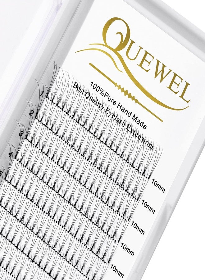 QUEWEL Volume Lash Extensions 3D 0.10mm C Curl 10mm Short Stem Premade Fans Soft|Optinal 3D|4D|5D|6D|7D|8D 0.07/0.10mm C/D 8-20mm Mix-9-16mm 12-15mm 8-15mm|(3D 0.10C 10mm) - Image 1