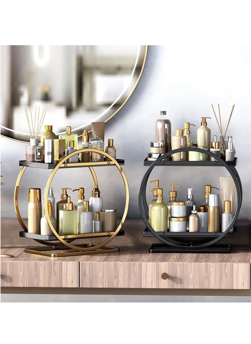 TRASSLE 2 Tier Perfume Organizer for Dresser, Bathroom Counter Organizer, Makeup Organizer Countertop for Vanity, Skincare Organizer Perfume Holder Tray Cosmetic Display Rack, Gifts for Women  - Image 5