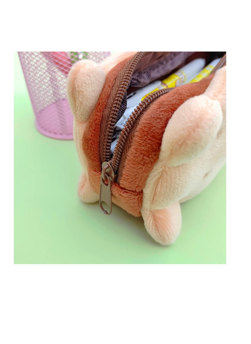 KASTWAVE - Kawaii Pencil Pen Case, Funny Biscuit Stationery Bag, Anime Stationery Pouch, High Capacity Stationery Case, Suitable for Students Teens Girls Boys - Image 1