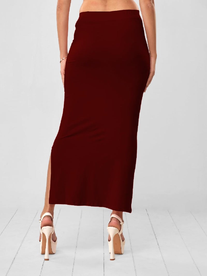 Lyra Women Saree Shaper (Petticoat) Maroon - Image 2