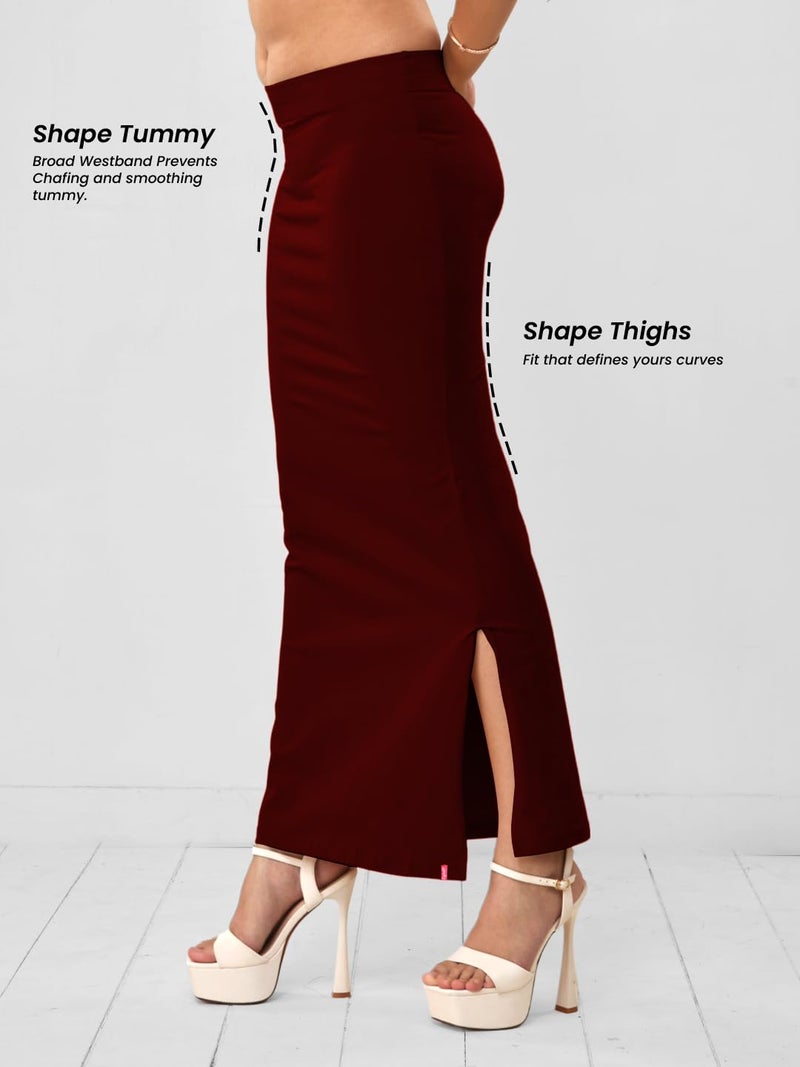 Lyra Women Saree Shaper (Petticoat) Maroon - Image 3