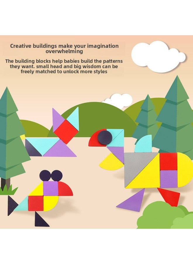 Magnetic Creative Matching Geometric Puzzle Kindergarten Early Education Logical Thinking Imagination Mindset Training Toys-Color:MWZ-Geometric Creative Puzzle - Image 5