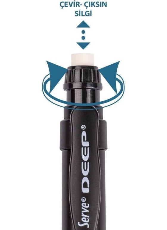 Serve Deep Mechanical Tip Pen 0.7 mm Metallic Mr. Black  - Image 2