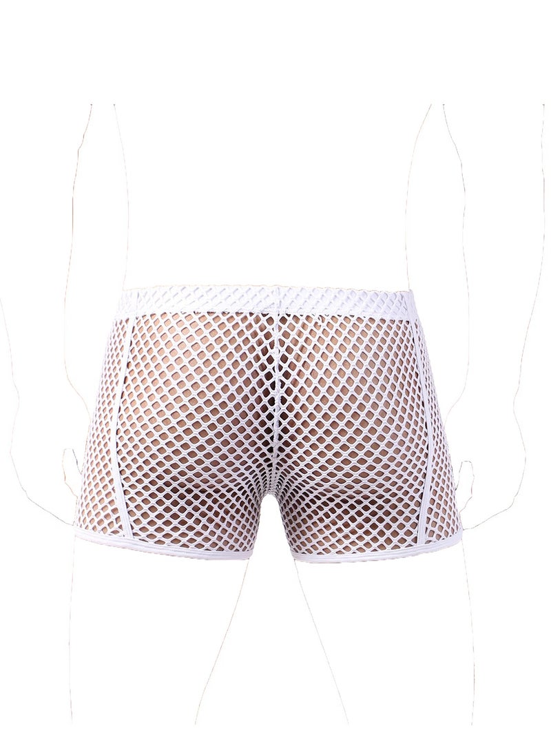SYOSI Men's Mesh Breathable Boxer Briefs Shorts Trunk Underwear Underpants, Gift for Boyfriend Husband  - Image 3