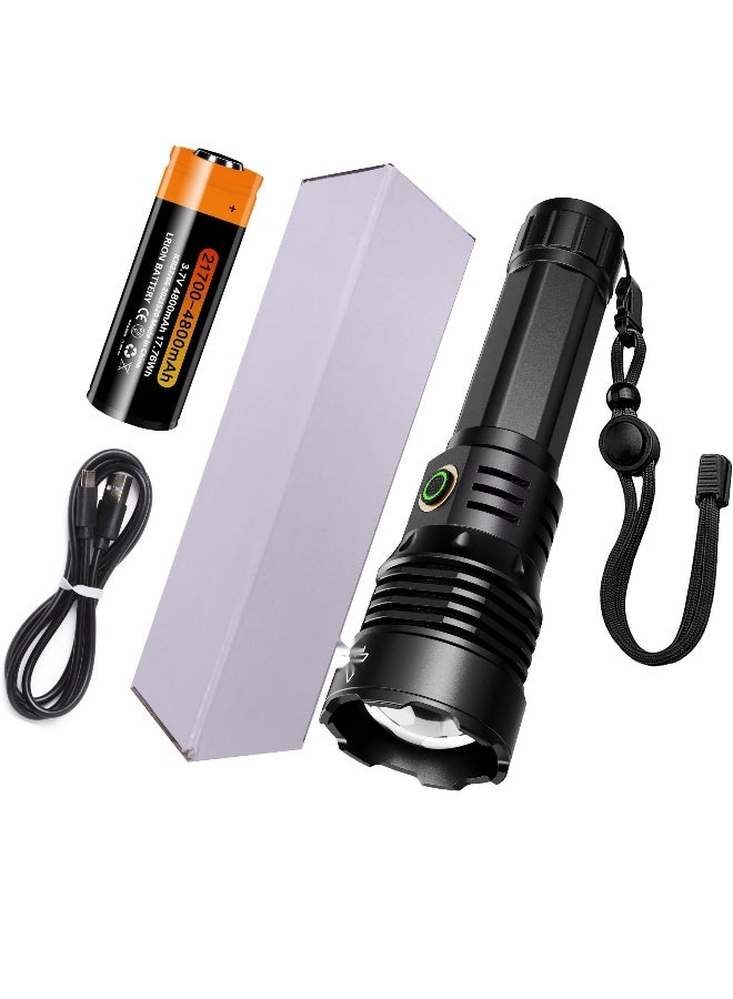Zoomable Type-C Rechargeable LED Flashlight