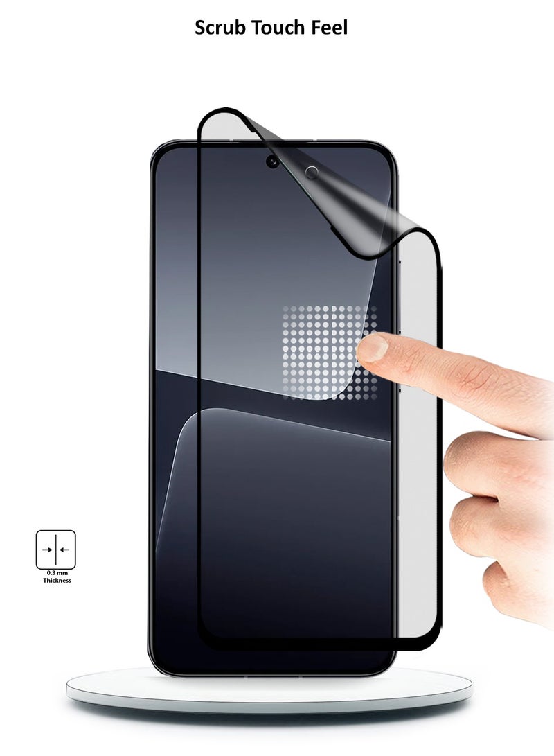 دبليو تيك شاومي 13T 5G 2023 / Xiaomi 13T Pro 5G 2023 نانو سيراميك كامل الغراء غطاء كامل واقي شاشة مرن غير لامع (MSCNMN) - شفاف / أسود - Image 3