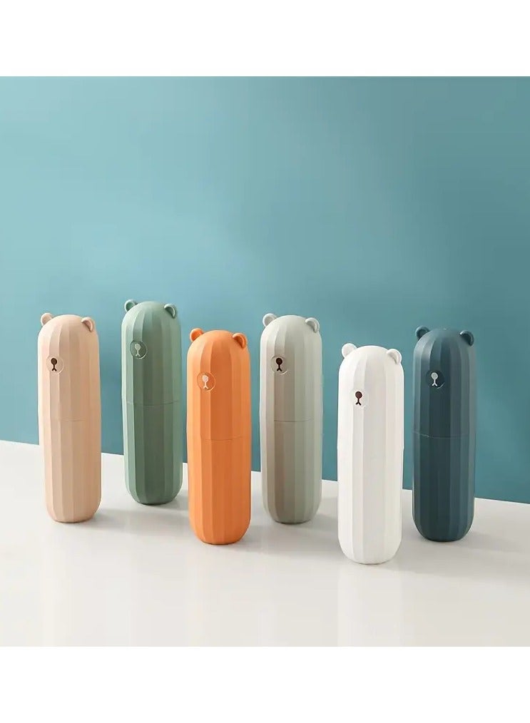 Goolsky 1pc Travel Toiletry Set Toothbrush Box Student Portable Storage Supplies Toothpaste Toothbrush Cup Household Mouthwash Cup, Canisters - Image 5