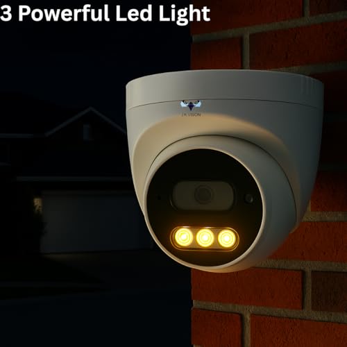 JK Vision 5MP 3 Dome IP Camera Combo with 3 Powerful LED, Night Vision, Built in Audio, 30M Range, 1 Year Warranty - Image 4