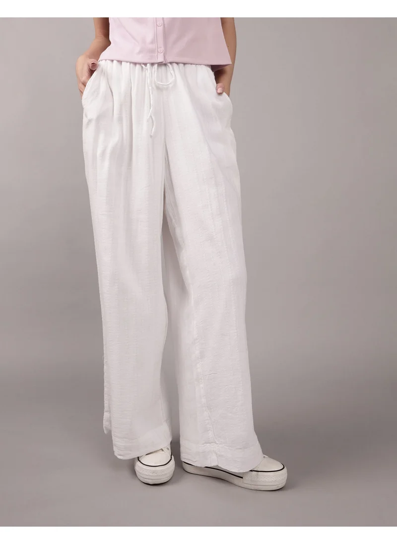 American Eagle AE High-Waisted Wide-Leg Gauze Pant