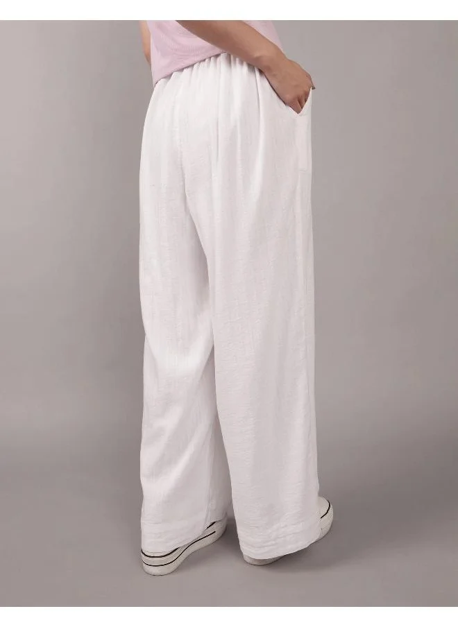 American Eagle AE High-Waisted Wide-Leg Gauze Pant