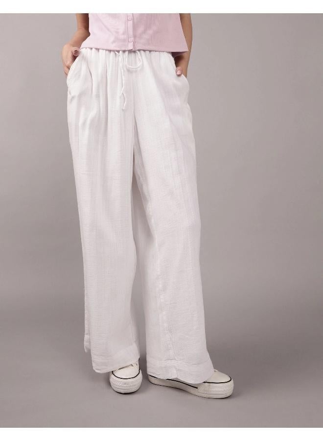 امريكان ايجل بنطلون واسع من الشاش عالي الخصر - Image 1