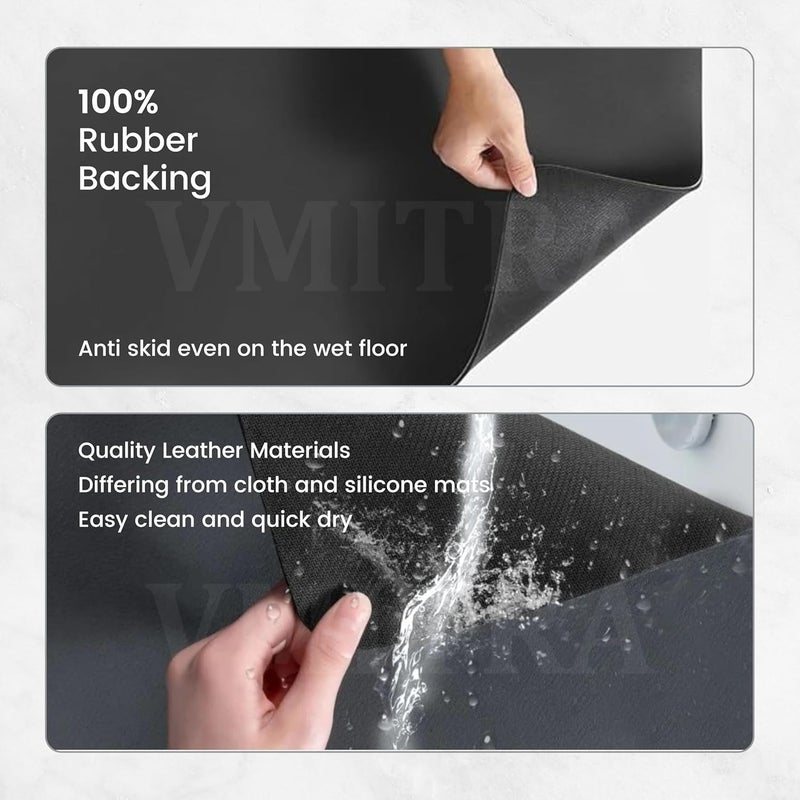 VMITRA Kitchen Utensil Dish Drying Mat | Quick Dry Water Absorbent mat | Placemat for Dish Drying with Non-Slip Rubber Backed | Super Draining Mat for Kitchen (1) - Image 5