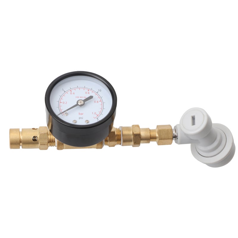 صمام تخفيف قابل للتعديل بمقياس وقفل كروي، مجموعة 0-15 رطل لكل بوصة مربعة (0-1 بار) لمعدات التخمير - Image 1