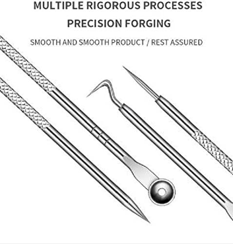 Elecsera Blackhead Comedone Acne Blemish Remover Stainless Needles Remove Tool Kit Silver Pack of 4 - Image 4