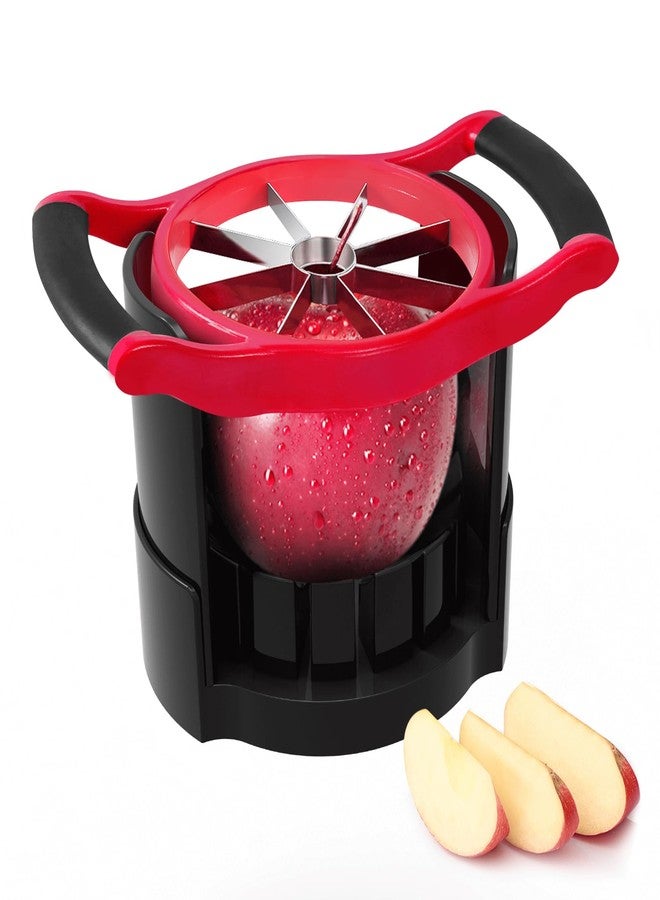OOKUU Large Apple Slicer Corer with Base, 8-Blade Heavy Duty Stainless Steel Cutter, Upgraded Design Slices All the Way Through, Ultra-Sharp Fruit Wedger - Image 1