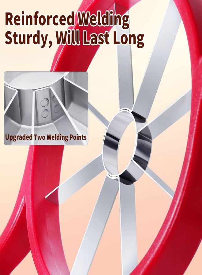 OOKUU Large Apple Slicer Corer with Base, 8-Blade Heavy Duty Stainless Steel Cutter, Upgraded Design Slices All the Way Through, Ultra-Sharp Fruit Wedger - Image 3