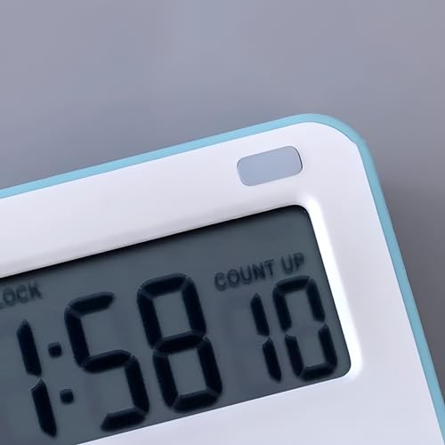 ONICORN® Kitchen Timer Digital Countdown, Magnetic Short Timer Clock with LCD Display with Loud Alarm for Cooking, Sports, Studying, Cooking, Baking, Classroom (Pack of 1, White+Blue) - Image 2