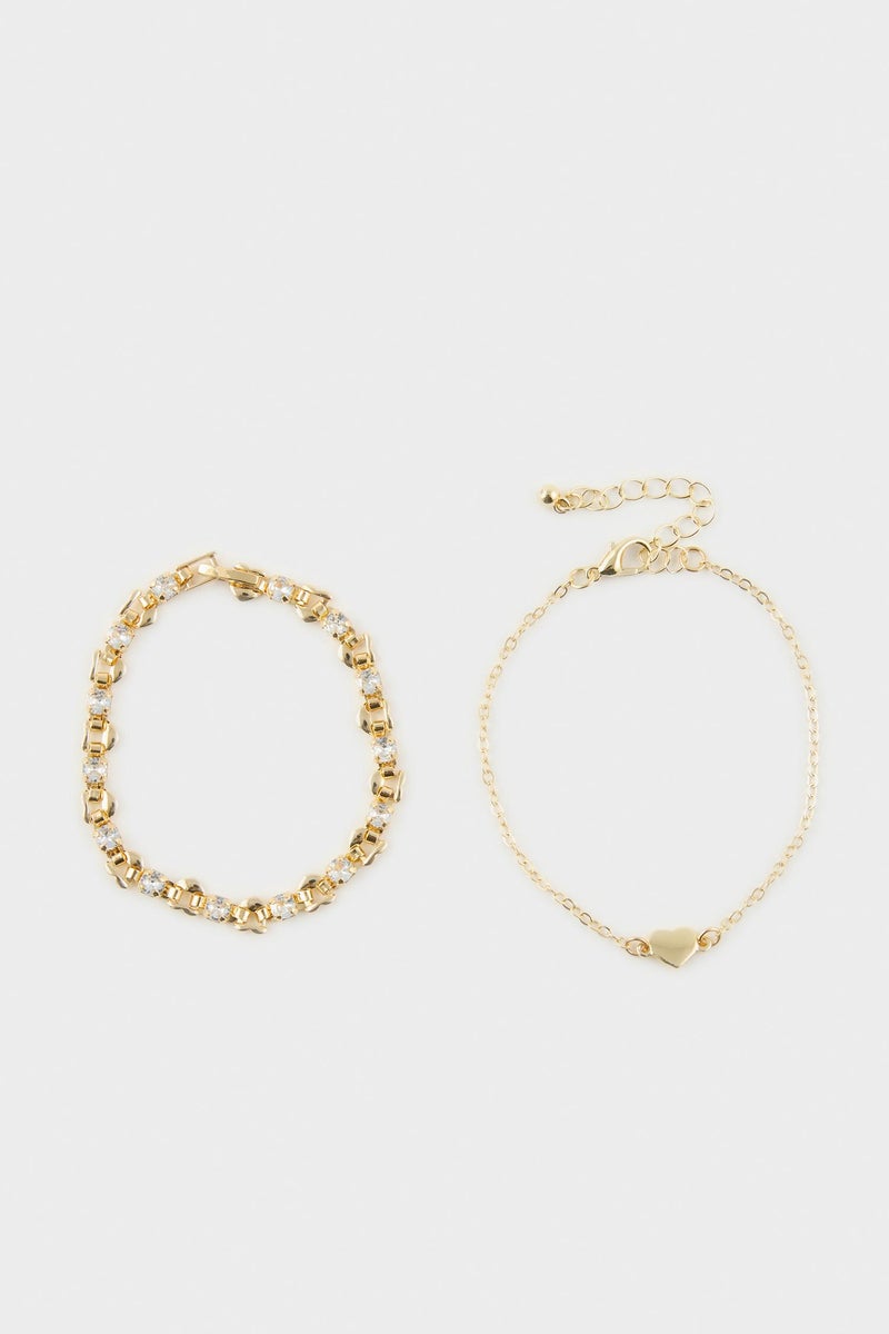 DeFacto Gold Woman Woman 2 Piece Bracelet Set Casual - Image 3