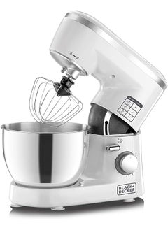 BLACK&DECKER Kitchen Stand Mixer Machine, 1000W Power, 4L Large Capacity, Stainless Steel Bowl, 6 Speed Settings For Perfect Baking Results, Easy Mixing & Kneading,  - Image 1