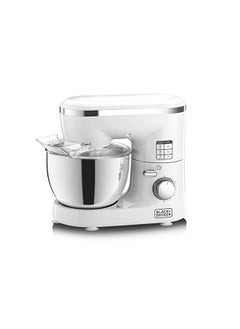 BLACK&DECKER Kitchen Stand Mixer Machine, 1000W Power, 4L Large Capacity, Stainless Steel Bowl, 6 Speed Settings For Perfect Baking Results, Easy Mixing & Kneading,  - Image 2
