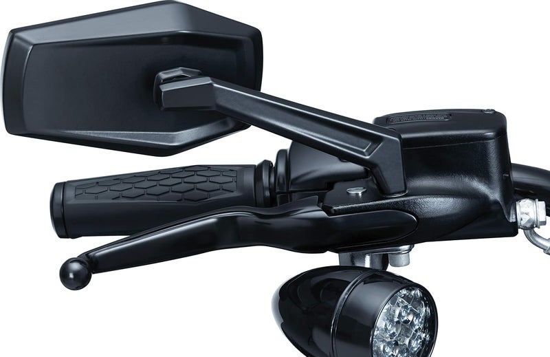 Kuryakyn 5919 Hex Rear View Side Mirrors, Satin Black, 1 Pair - Image 1