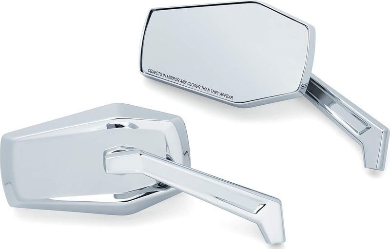 Kuryakyn 5919 Hex Rear View Side Mirrors, Satin Black, 1 Pair - Image 2